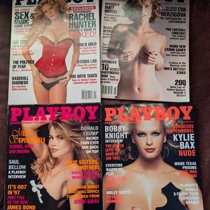 Playboy Magazine Lot 1997 - 2004 lot of 4 Super Model Lot excellent vintage